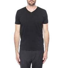 Supima V Neck Tee | Black