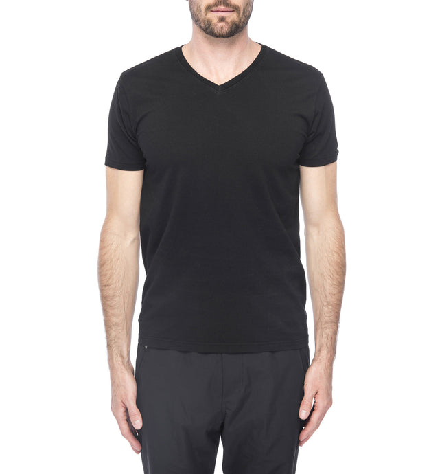 Supima V Neck Tee | Black