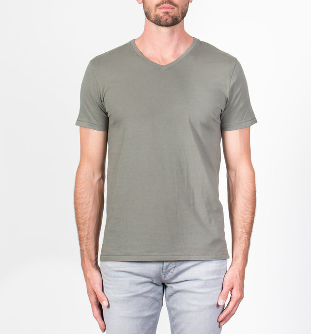 Supima V Neck Tee | Sage