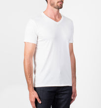 Supima V Neck Tee | White